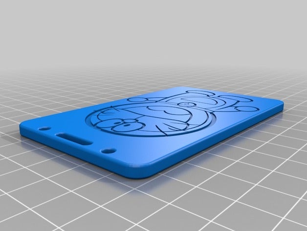 porta-crachá doraemon office emblema titular do cartão 3D print model - Mito3D