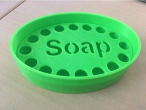 soap dish holder grid english german bathroom bath accessories shower water 3d print model - Mito3D