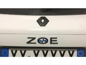 renault zoe electric-logo automotive Strom 3d print model - Mito3D