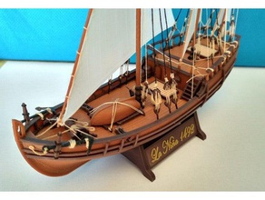 colón caravel nina 1492 modelos barco velero de la nave 3d print model - Mito3D