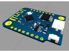 modelo wemos d1 mini v310 eletrônica 3dmodel 3d print model - Mito3D