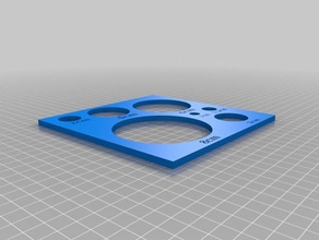 trou du gabarit des trous de taille différente outils mesure règle centimètres 3d print model - Mito3D