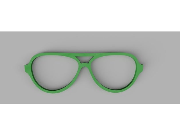 glasses wall art 2d 3D print model - Mito3D