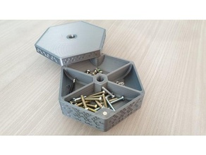 smart magnetic screw box Container Fall einfach lock Schraube stapelbar 3d print model - Mito3D