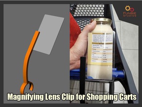 Lupe clip Einkaufswagen Objektiv Vergrößerungsglas 3d print model - Mito3D