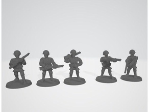 6mm infantry american ww2 rifle toy & game accessories 3d print model - Mito3D