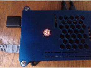 raspberry pi4 case led power button electronics rpi4 3d print model - Mito3D