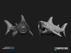 köpekbalığı oyuncak & oyun aksesuarları 28 mm dnd minyatür deniz 3d print model - Mito3D