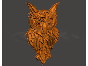 celtic owl art 3d print model - Mito3D