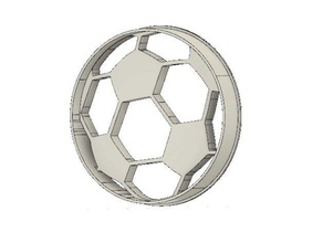Fußball-Kugel-Ausstecher Küche und Esszimmer cookie cookiecutter cutter futbol Küche-tool Besteck pelota Fußball Fußball-ball 3d print model - Mito3D