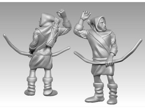 miniatura - umana archer 2 2017 giocattolo & accessori di gioco arciere freccia dnd in frostgrave mordheim pathfinder rpg soldato da tavolo warband 3d print model - Mito3D