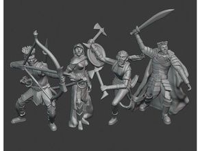 human remixes my characters toy & game accessories dnd miniature 3d print model - Mito3D