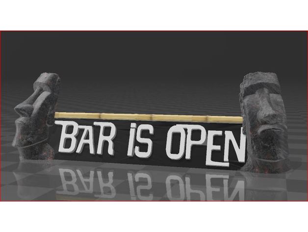 tiki bar açık mutfak ve yemek 3D print model - Mito3D