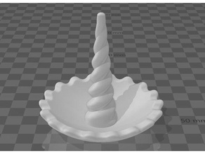 unicorn ring holder accessories jewelry stand 3d print model - Mito3D