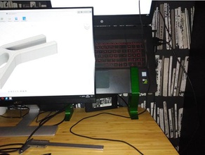 laptop stand fu computer 3d print model - Mito3D