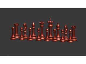 tall chess set 3d print model - Mito3D