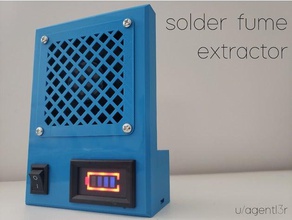 battery powered solder fume extractor electronics fan soldering 3d print model - Mito3D