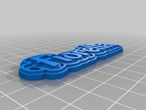 keychain fiorella keychains customized 3d print model - Mito3D