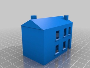 maison ville et magasin buildings & structures architecture ho scale n 3d print model - Mito3D