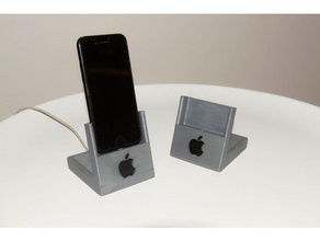 iphone 7 charging dock mobile phone stand 3d print model - Mito3D