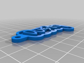 kundengebundene Schlüsselanhänger staubig 3d print model - Mito3D