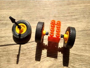 el eje de 41mm para rasti juguetes mecánicos los bloques rueda la 3d print model - Mito3D