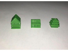 monopoly Häuser Spielzeug & Spiele 3d print model - Mito3D