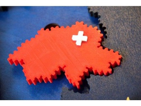İsviçre - Avrupa Birliği vites noncircular dişli mekanik oyuncaklar manuel dişlisi 3d print model - Mito3D