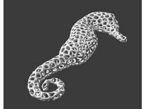 voronoi seahorse 3d printing animals fish 3d print model - Mito3D