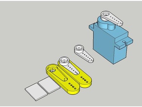 sg90 servo horn extender robotics 3d print model - Mito3D