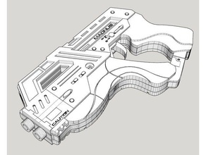 rubber band gun Spielzeug & game Zubehör 3d print model - Mito3D