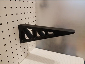 pegboard shelf mount organization bracket support 3d print model - Mito3D