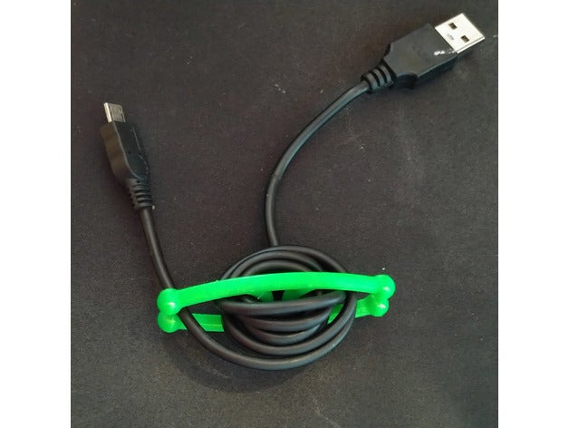 câble usb titulaire d'emballage de l'organisation 3D print model - Mito3D