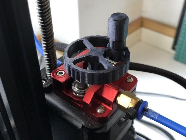 rolando manivela extrusora botão creality ender 3 pro cr-10 Impressora 3d de peças knob 3D print model - Mito3D