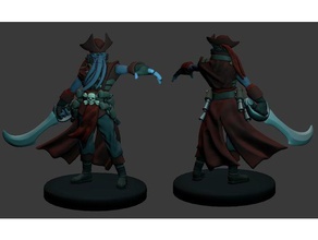 illithid pirate miniature toy & game accessories 3dprintable dungeons dragons fantasy tabletop 3d print model - Mito3D
