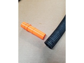 shop vac 125in hose end diy 3d print model - Mito3D