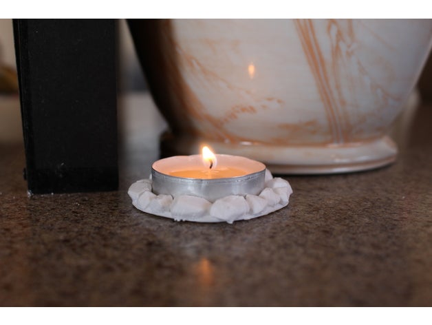 firepit tealight candle decor 3D print model - Mito3D