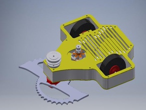 antweight barra horizontal spinner - tiburón tigre v1 la robótica de batalla battlebot battlebots combate robot el los robots 3d print model - Mito3D