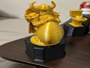 fantasy football winner's trophy sculptures 3d print model - Mito3D