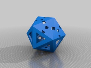icosahedronpattern1100 4000 5000 matematica arte icosaedro 3d print model - Mito3D