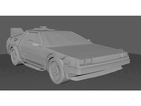 back future delorean simple version toys & games movie scifi 3d print model - Mito3D