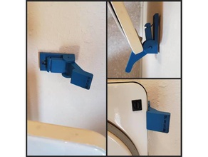 simple de la puerta secadora pared del pestillo los hogares 3d print model - Mito3D