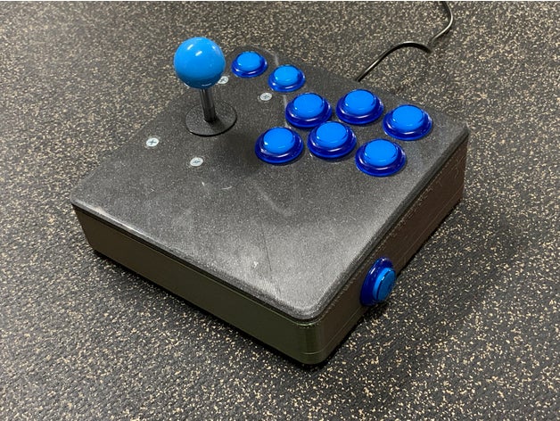 ergonomique retropie arcade contrôleur les jeux vidéo joystick raspberry pi retrogaming rétro retro gaming un jeu du 3D print model - Mito3D