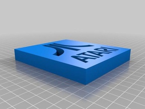 atari logo block signs & logos 3d print model - Mito3D