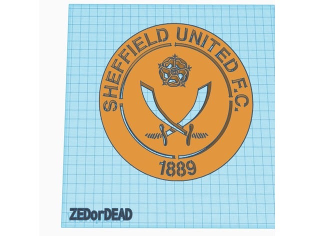 sheffield united insignia deporte y al aire libre de fútbol sheff u los estados 3D print model - Mito3D