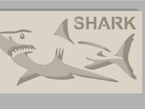 shark stencil art tools jaws 3d print model - Mito3D
