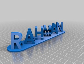 rahman anisha signs & logos customized 3d print model - Mito3D