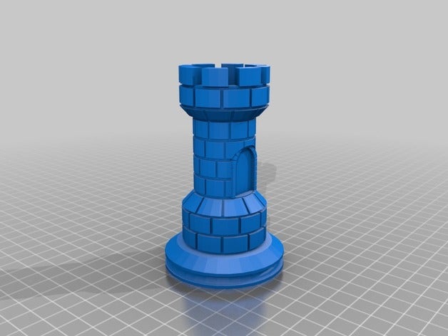 rook chess figure game tower 3D print model - Mito3D