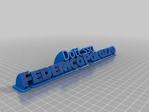 federica signs & logos customized 3d print model - Mito3D