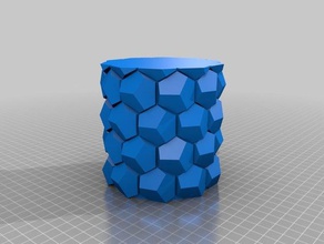 favo de mel vaso h110hex30 decoração personalizado 3d print model - Mito3D